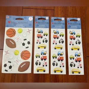 Set of 4 Mrs. Grossman’s Boy Themed Sticker Packs